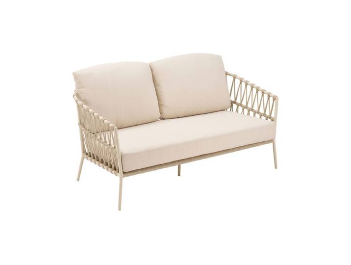 CASA DOMA Messina Loungesofa - Rope fossil Modern Country, Organic Modern