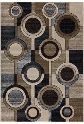 MDA Rugs Orelsi Ivory/Grey Polyester Area Rug