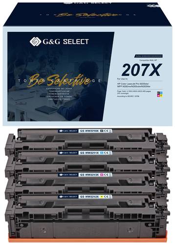 G&G Select XL-Toner 4er Set für HP 207X (Mit Chip) BK/C/M/Y Multimedia-Technik Toner HP