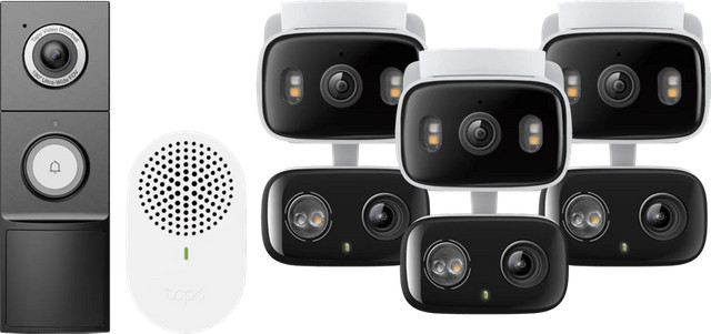 TP-Link Tapo C246D 3-Pack met D235 Smart Battery & Wired Doorbell