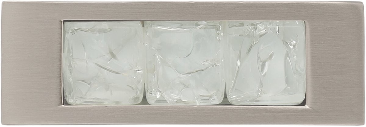 DOMINO meubelknop KRISTALL variation zilver/wit 7x3 cm