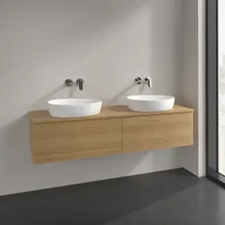 Villeroy und Boch Antao Waschtisch-Unterschrank K39111HN 160x36x50cm, Waschbeckenplattenfarbe honey oak, honey oak