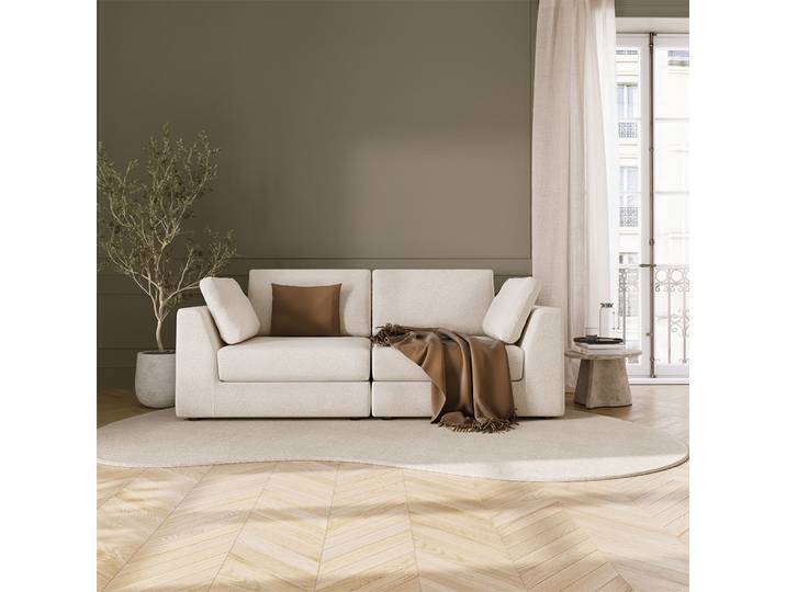 DABRERA Modulsofa Creme 2er