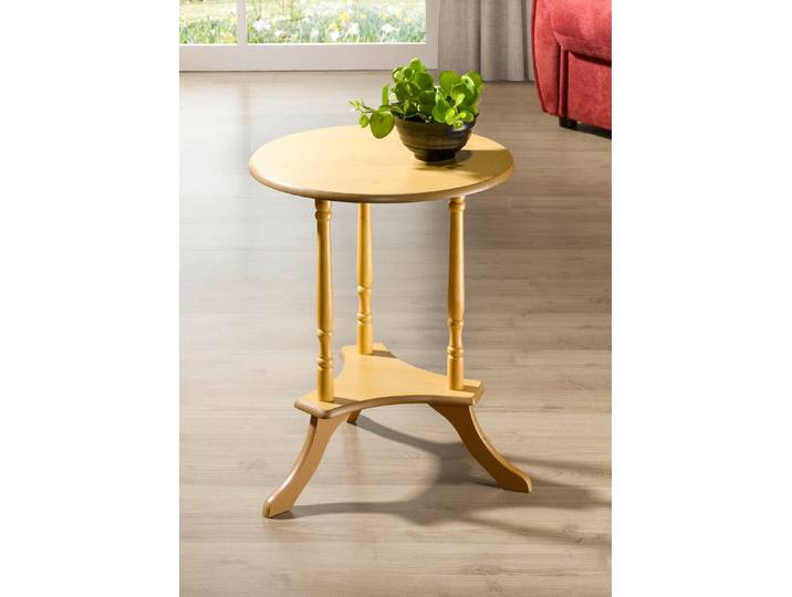 Teilmassiver Beistelltisch, Buche