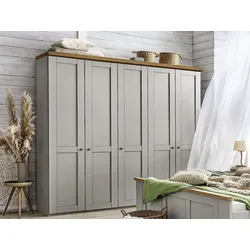 Kleiderschrank SANSIBAR AALBORG (BHT 250x216x58 cm) - grau - BHT 250x216x58 cm