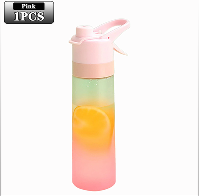 Universal Stock Hydra Mist Spray Water Bottle With Straw Large Capacity Sports Water Bottle pink