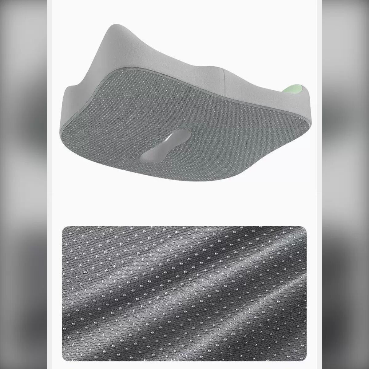 INF Druckentlastendes Sitzkissen und Lendenwirbelstütze Set - Ergonomischer Memory-Schaum für bequemes Sitzen Grau