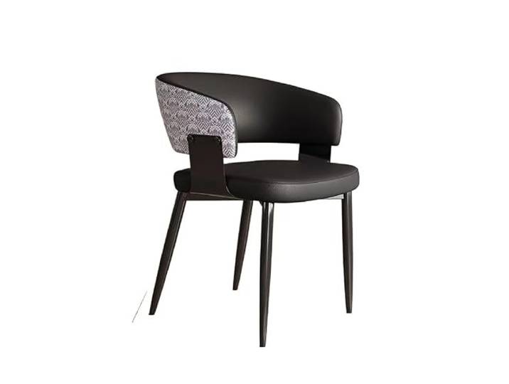 DIANXI Lounge-Sessel Italienischer einfacher moderner Stuhl, skandinavischer Haushaltsstil, Hotel, Leichter Luxus-Esszimmerstuhl, Rückenlehnenstuhl, kreativer Restaurant-Mahjong-Hocker