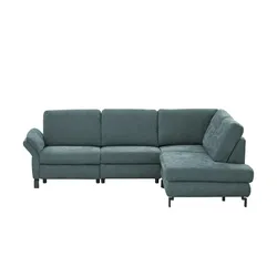 Max Schelling Ecksofa Flachgewebe Maximum Plus ¦ türkis/petrol ¦ Maße (cm): B: 265 H: 91 T: 200.0