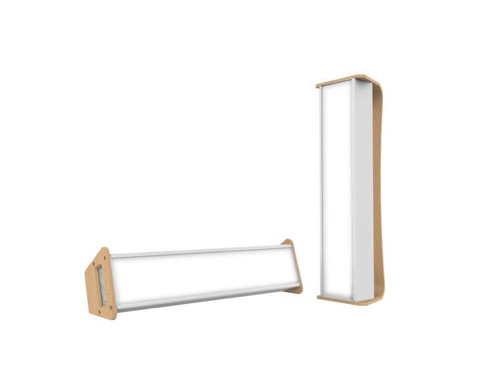 Dayvia Mobilly Lampe de luminothérapie cadre bois - Blanc