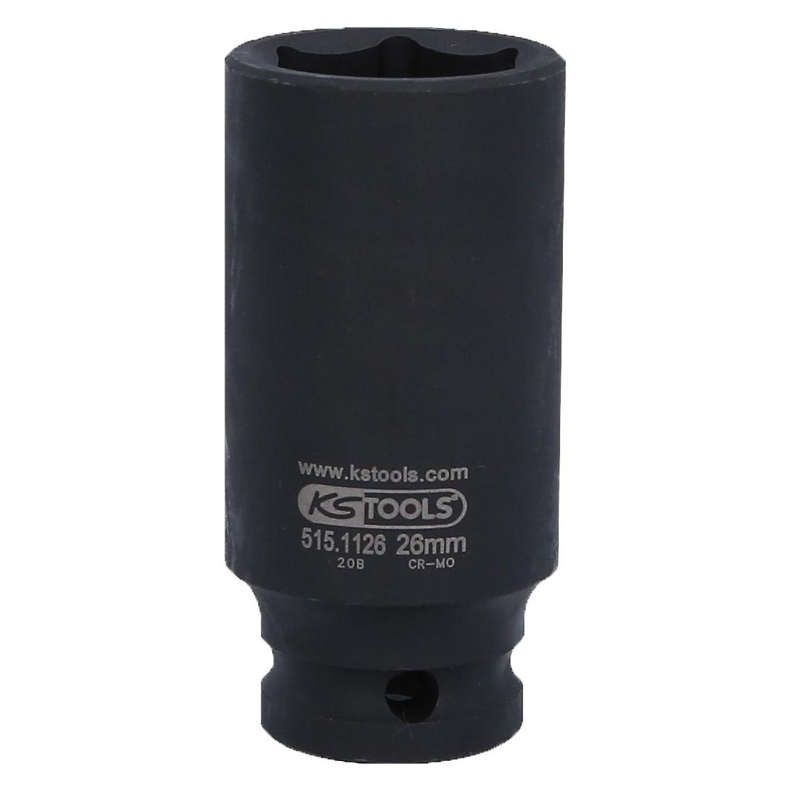KS Tools 1/2" Kraft-Stecknuss lang (26 mm) (515.1126)