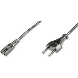 Digitus Kaltgeräte, Strom Netzkabel [1x Kleingeräte-Buchse C7 - 1x Euro-Stecker] 1.80 m Schwarz AK-440104-018-S