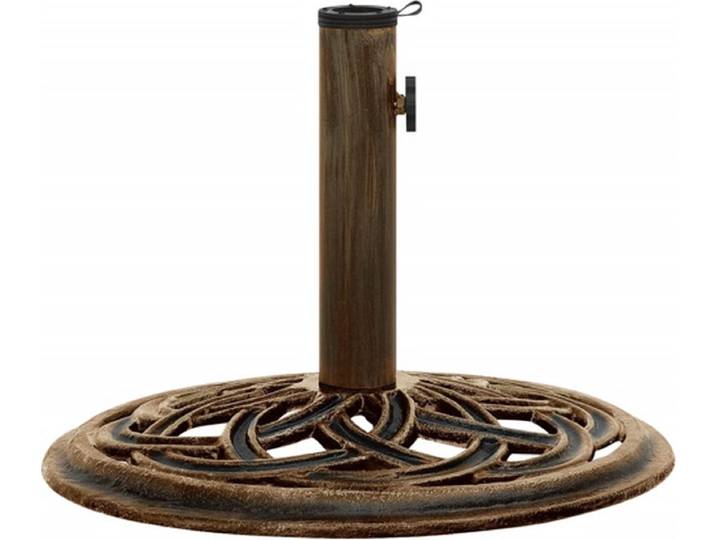vidaXL - Parasolvoet - 44x44x31 - cm - gietijzer - bronskleurig