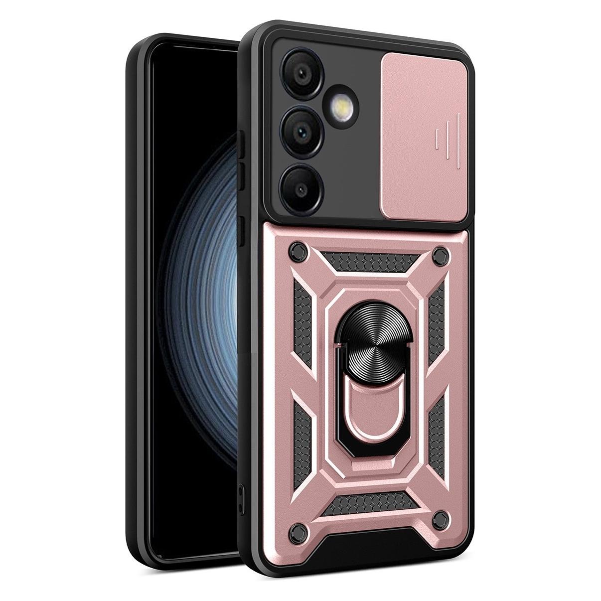 Hurtel Hybrid Armor Camshield mit Ständer und Kameraabdeckung für Samsung Galaxy A36 - Rosa (Samsung Galaxy A36) (HYBRID ARMOR CAMSHIELD SAMSUNG GALAXY A36 PINK)