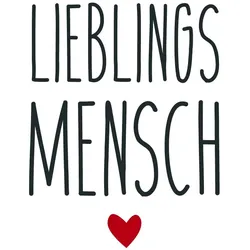 Servietten LIEBLINGSMENSCH (LB 33x33 cm) - LB 33x33 cm