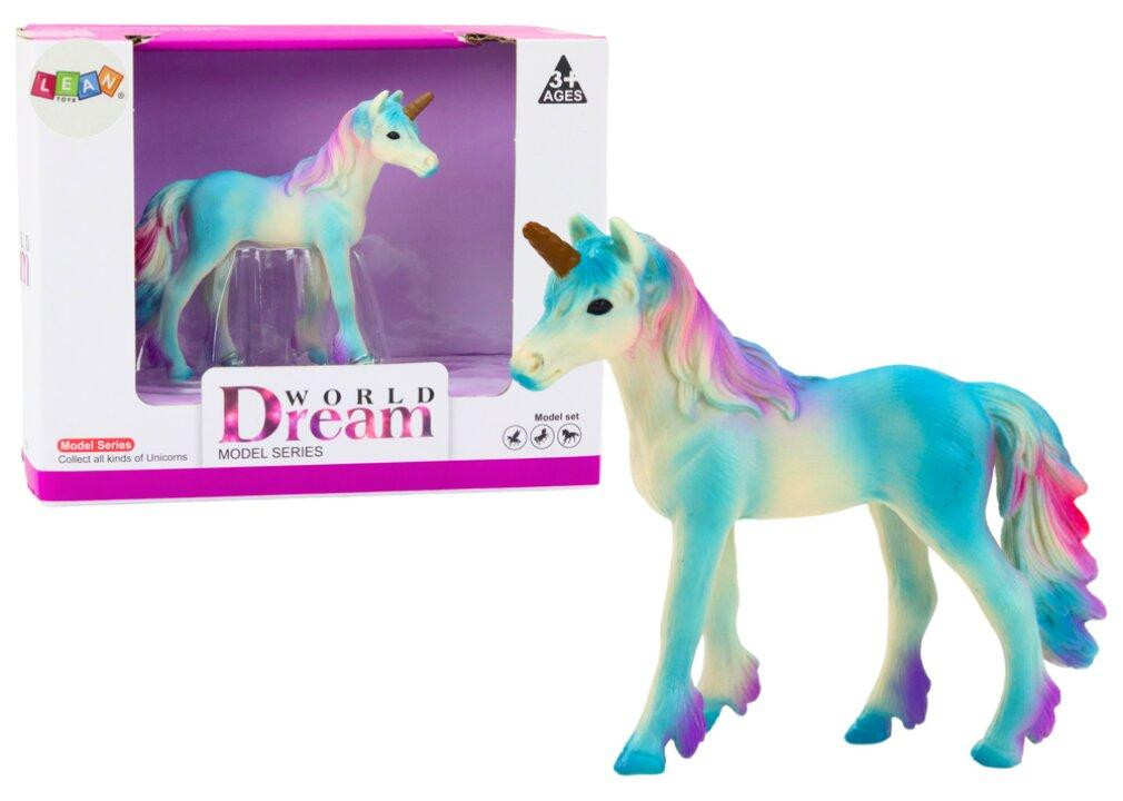 Leantoys Verzamelbeeldje Kleine Blauwe Eenhoorn 8 cm