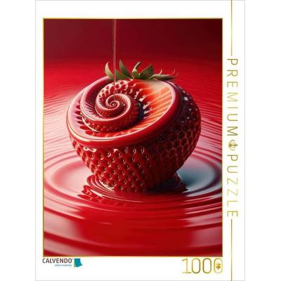 CALVENDO Puzzle Eine cremige Erdbeere, frisch und süß | 1000 Teile Lege-Größe 64x48cm Foto-Puzzle für glückliche Stunden, Sonstige von , Calvendo