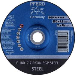 PFERD TOOLS 62217737 E 180-7 ZIRKON SGP STEEL Schruppscheibe gekröpft Durchmesser 180 mm Bohrungs-Ø 22.23 mm Stahl 10 St.