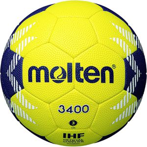 Molten Handball H3A3400-YN, Größe 3, gelb/blau, 425 Gramm, Trainingsball