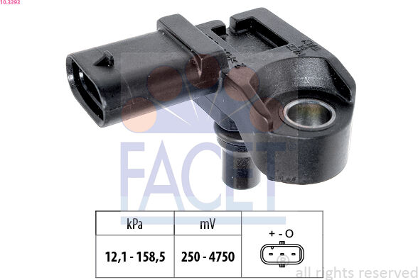 Facet Sensor, Saugrohrdruck Luftdrucksensor, Höhenanpassung Made In Italy - Oe Equivalent 10.3393 Für Mini