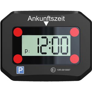 Miraval Parkscheibe 9-MV0124, elektronisch, mit Knopfzelle, mit Zulassung, schwarz