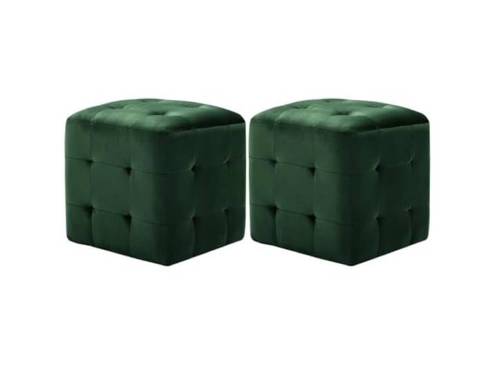 GHVBNMF Nachttisch 2er Set Grün 30x30x30 cm Samt Beistelltisch Vielseitige grüne Samthocker im 2er Set für Schlafzimmer und Wohnbereich, nutzbar als Beistelltisch oder Fussablage.