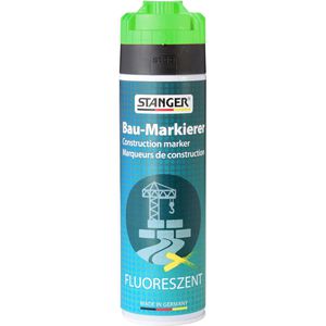 Stanger Markierungsspray Bau-Markierer, neongrün, fluoreszierend, Langzeit, 500 ml