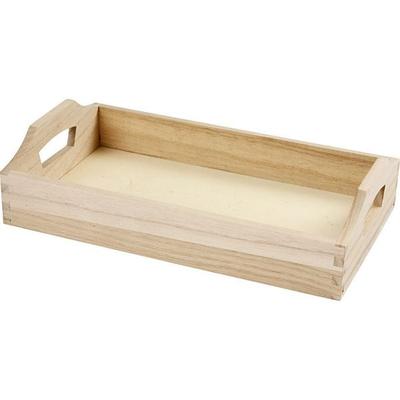 Creativ Company Tablett, Holz, natur, 30x17x5 cm