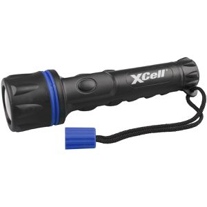 XCell Taschenlampe Rubber 2AA, LED, mit Batterie, 30 Lumen, 14 cm