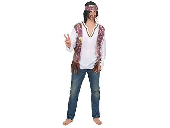 DEGUISE TOI - Klassiek hippie vestje voor heren