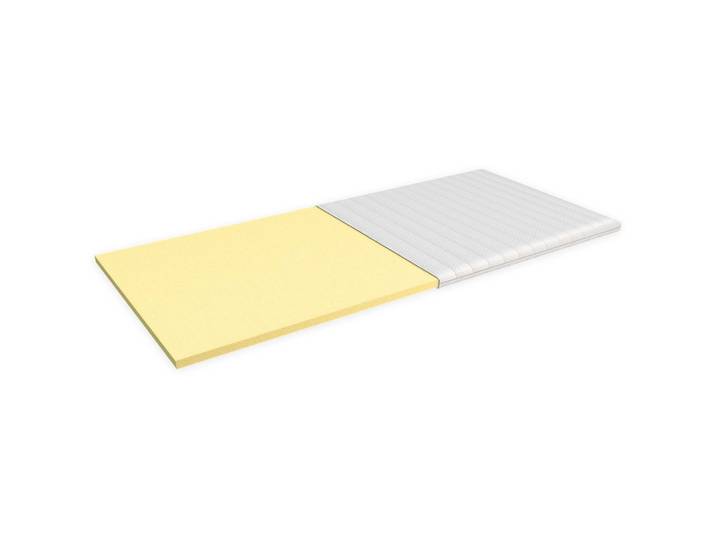Topper Plush Weiss Viscoelastischer Monokern- Schaumstoff (40 Prozent Viscose/60 Prozent Polyester) 160 x 200 cm - Material: Viscoelastischer
