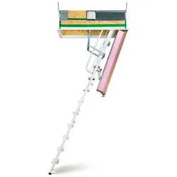 Wippro Dachbodentreppe Klimastair 160 Smart U-Wert 0,34 W(/m2K), 140x70 cm (3-teilig)