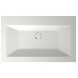 Einbauwaschtisch „BetteLoft“, ohne Überlauf, ohne Hahnlochbohrung 80 × 49,5 cm in Ägäis