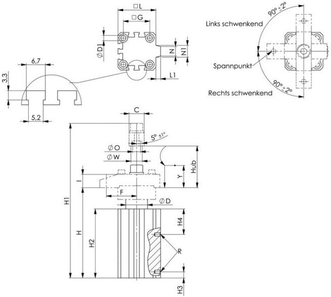 AMF Bride de serrage réglable 22 mm (70318)