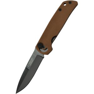 Camillus Klappmesser CUDA Mini 6.75, Einhandmesser, 7,6cm Klingenlänge, braun, mit Gürtelclip