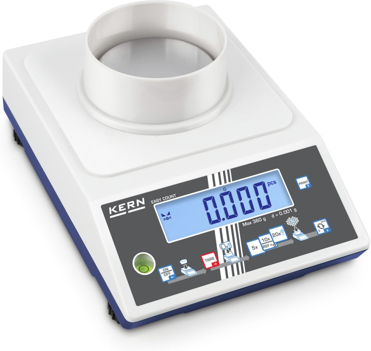 Kern Zählwaage CKE 360-3, Wägebereich 360 g, Ablesbarkeit 0,001 g ; KERN & Sohn)