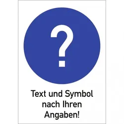 Dreifke® Aufkleber, Text und Gebotszeichen nach Ihren Angaben, Folie, 200x300 mm