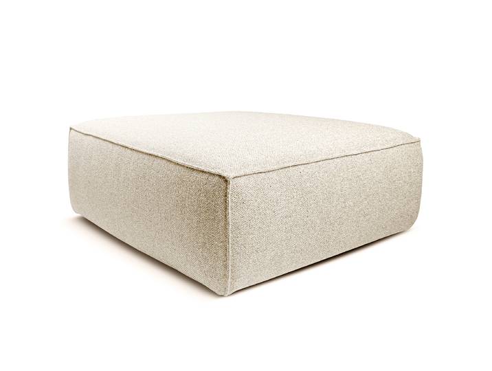 Polsterhocker 92 x 42 x 92cm Beige Webstoff Hevi: Beige