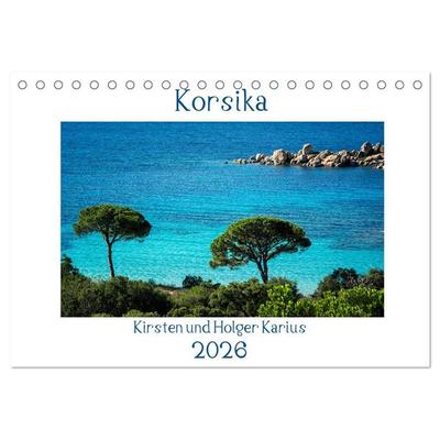 Korsika 2026 (Tischkalender 2026 DIN A5 quer), CALVENDO Monatskalender