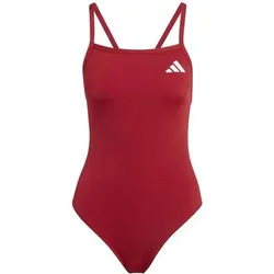 ADIDAS Damen Badeanzug Badeanzug mit dünnen Trägern und V-förmigem Rückendesign, Größe 38 in Rot Rot