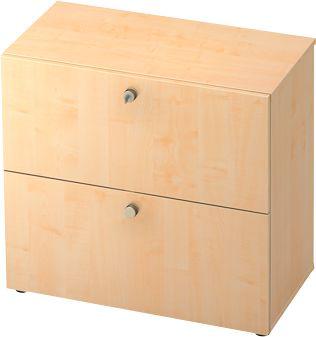 Hängeregistraturschrank TOPAS LINE, 2 Ordnerhöhen, mit Vollauszug, Ahorn-Dekor/Ahorn-Dekor