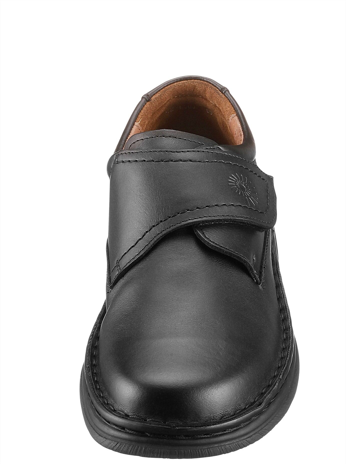 Klettschuh HELIX, Herren, Gr. 43, schwarz, Glattleder, Schuhe Klettschuh