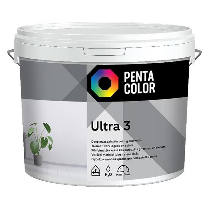 Pentacolor Dispersion Paint Ultra Mat (White (3000 ml) (33039188)