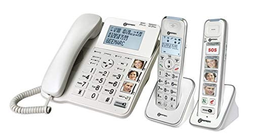 Geemarc Trio Seniorentelefoon Model 295 met Versterking 30 dB en Antwoordapparaat - Wit