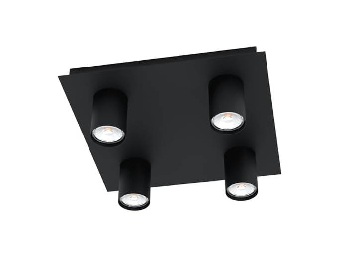 EGLO LED-plafondlamp Valcasotto met 4 spots, plafondspot minimalistisch