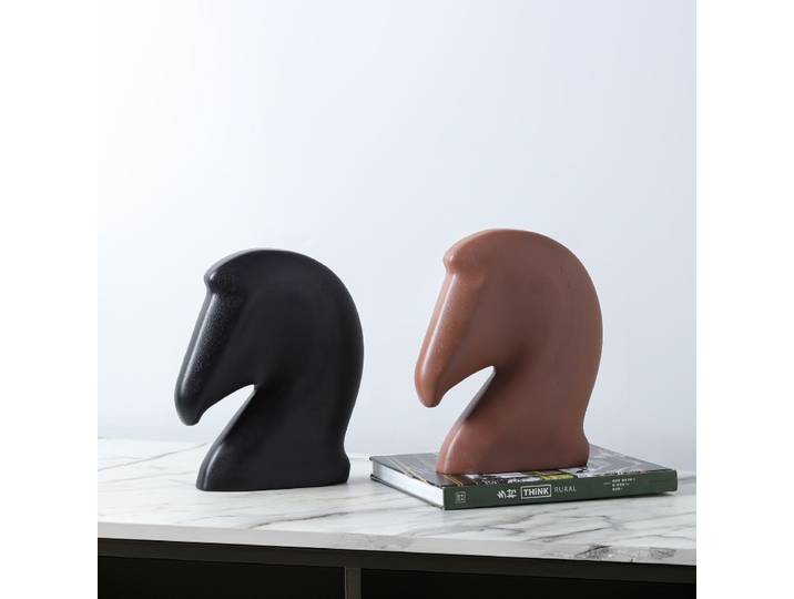 Décoration simple en forme de tête de cheval, artisanat en résine, idéale pour décorer et embellir les environnements intérieurs