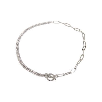 Edelstahlkette URBAN CLASSICS "Urban Classics Unisex Venus Various Flashy Chain Necklace", silber, Halsketten, Herren, onesize, Eisen, Edelstahlkette