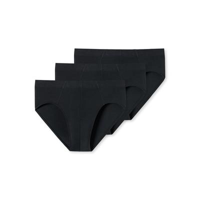 Slip SCHIESSER "Slip 3PACK Supermini "95/5" 3er Pack", Herren, Gr. L, schwarz, Obermaterial: 95% Baumwolle CO. 5% Elasthan EL., Unterhosen Slip