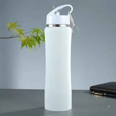 Uplifted Trends Insulated Stainless Steel Water Bottle With Straw For Fitness Cycling And Travel white