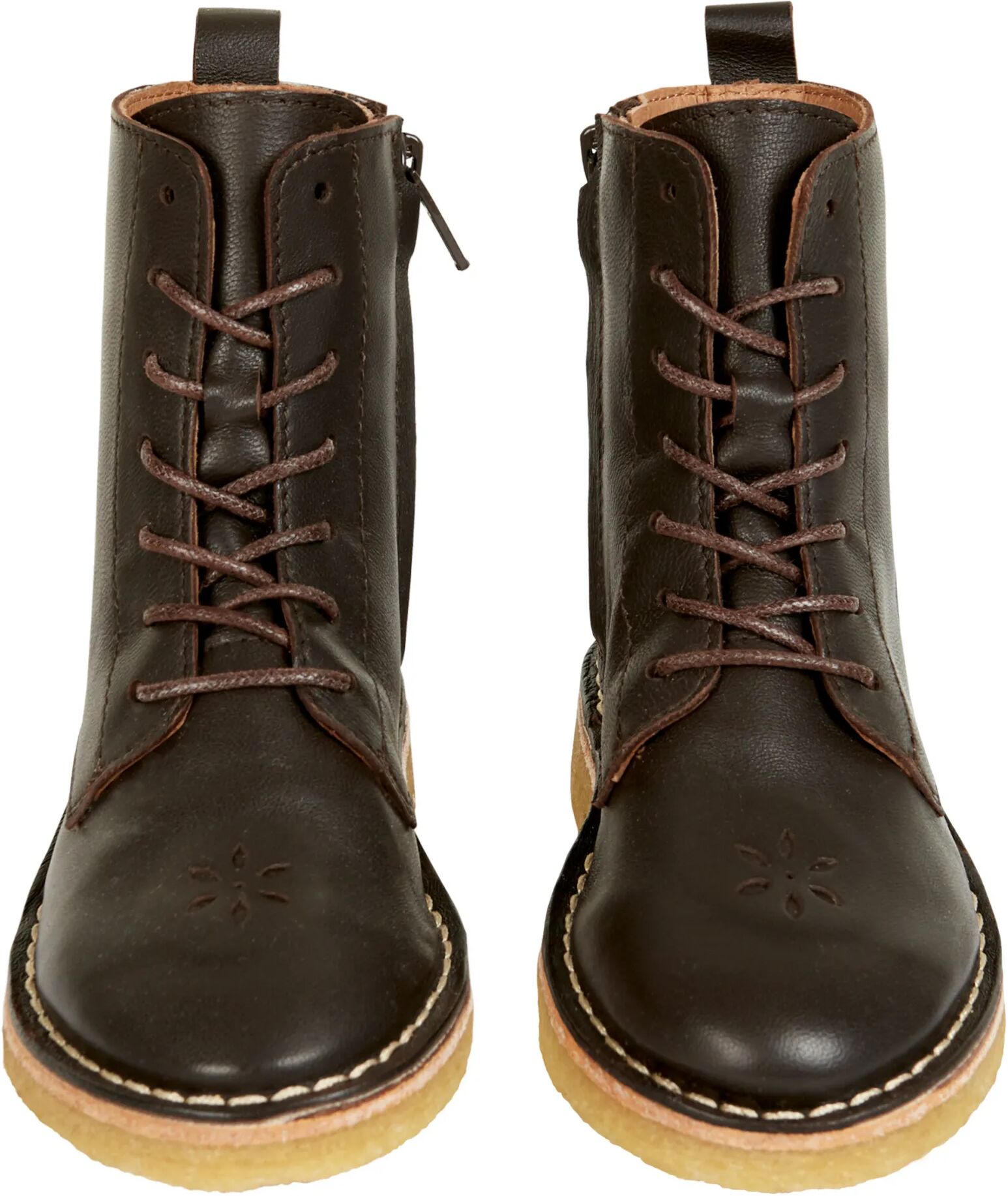 Emile et Ida Bottines à Lacets Cuir Emi Chocolat 25